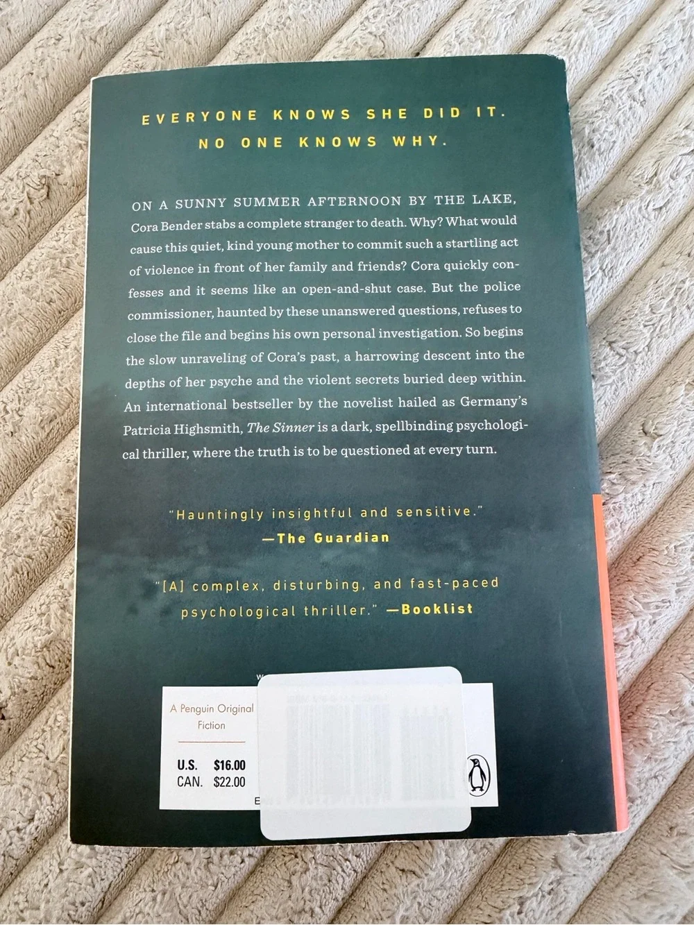 The Sinner by Petra Hammesfahr Paperback Psychological Thriller Novel - Picture 2 of 2